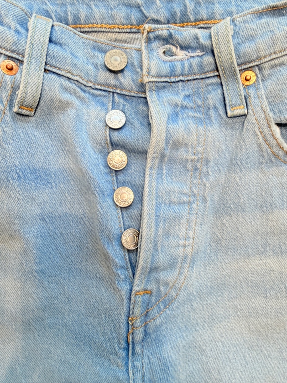 501 Levi's Light Blue High-Rise Straight Jeans Sz W25 - Picture 14 of 15